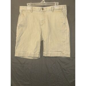 Tommy Bahama Khaki Tan Chino Shorts Men 36 Stretch 9" Inseam Cotton Tencel Blend